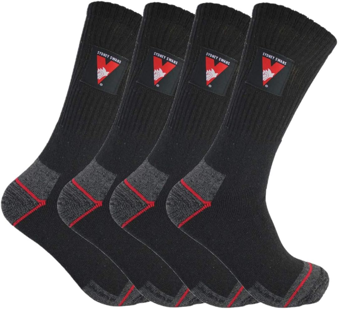 AFL Sydney Swans Comfortable Soft Feel Supporter Supporter Bed Socks 3 Pair | Australain Football League image number 6