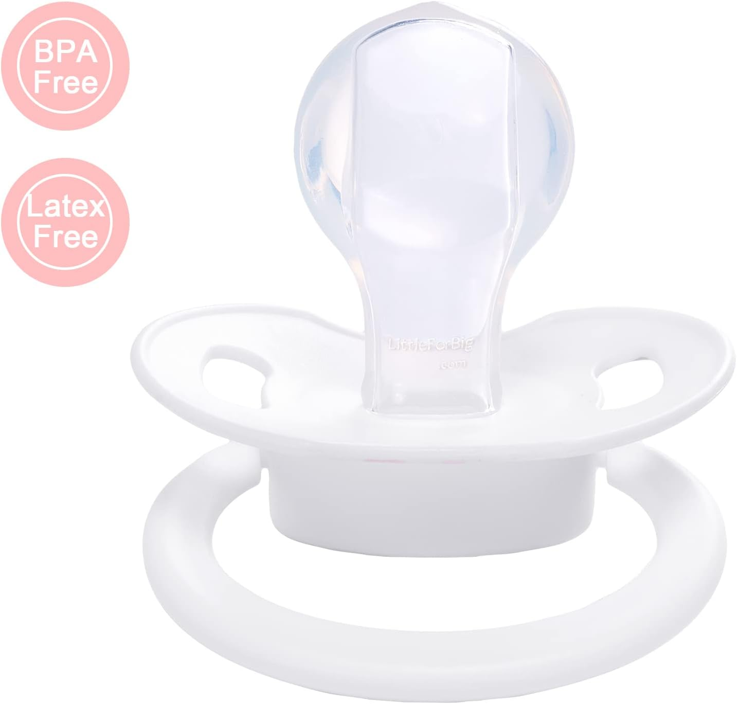 Littleforbig Bigshield Generation-Ii Big Sized Pacifier Cuties Pattern White Bear image number 4