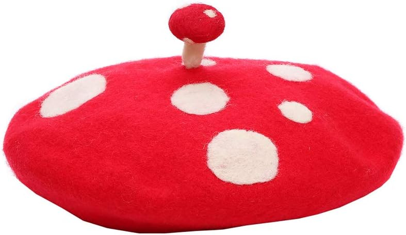 Wolle Baskenm&uuml;tze Handgefertigt F&uuml;hlte Karikatur Hut image number 3