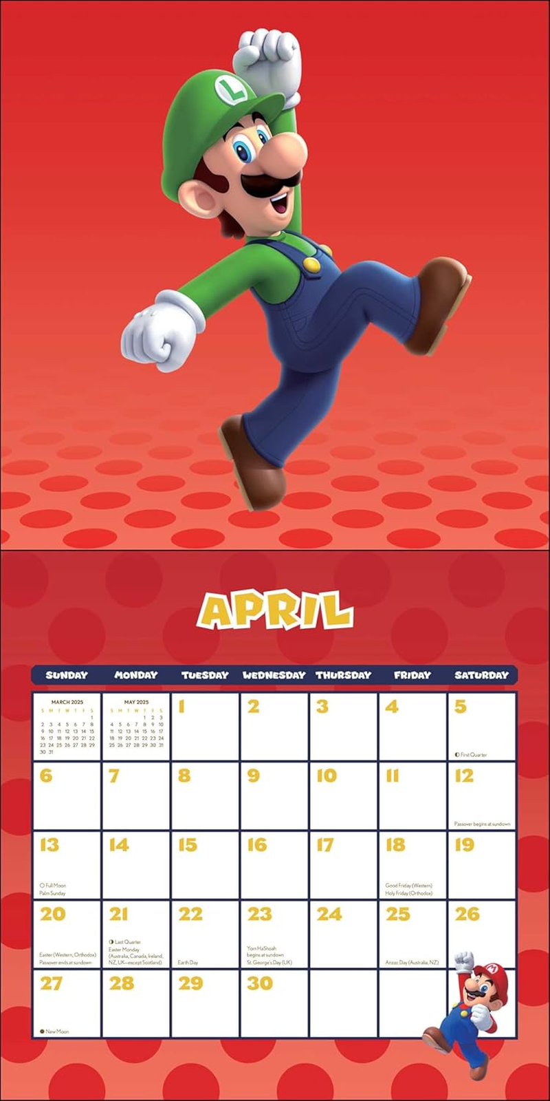 Super Mario 2025 Wall Calendar image number 2