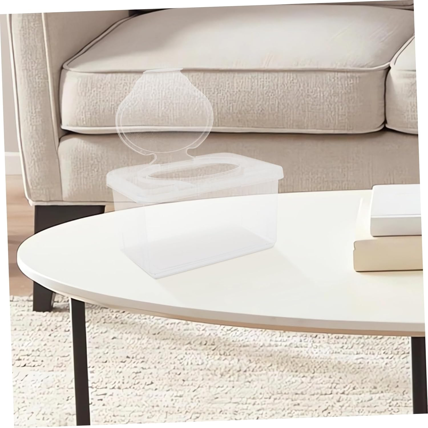 2Pcs Wipes Dispenser Portable Tissue Box for Car Bathroom and Outdoor Use Moisture Design for Easy Access image number 2