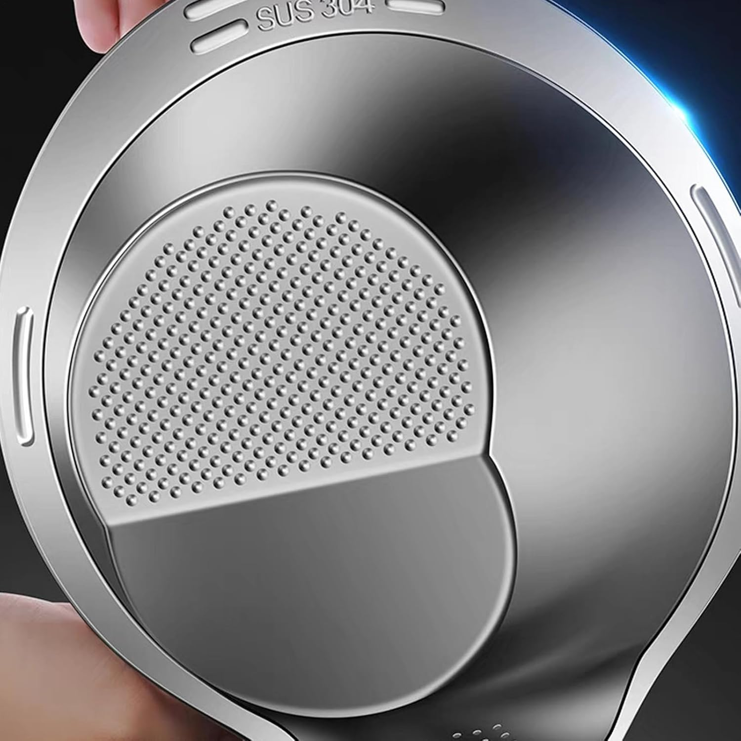 Rice Strainer | Multifunctional Stainless Steel Rice Rinser | Fruit & Vegetable Tools for Straining Tea Berry Rinsing Cooking Pasta Sushi Prep Vegetables Fruits image number 3