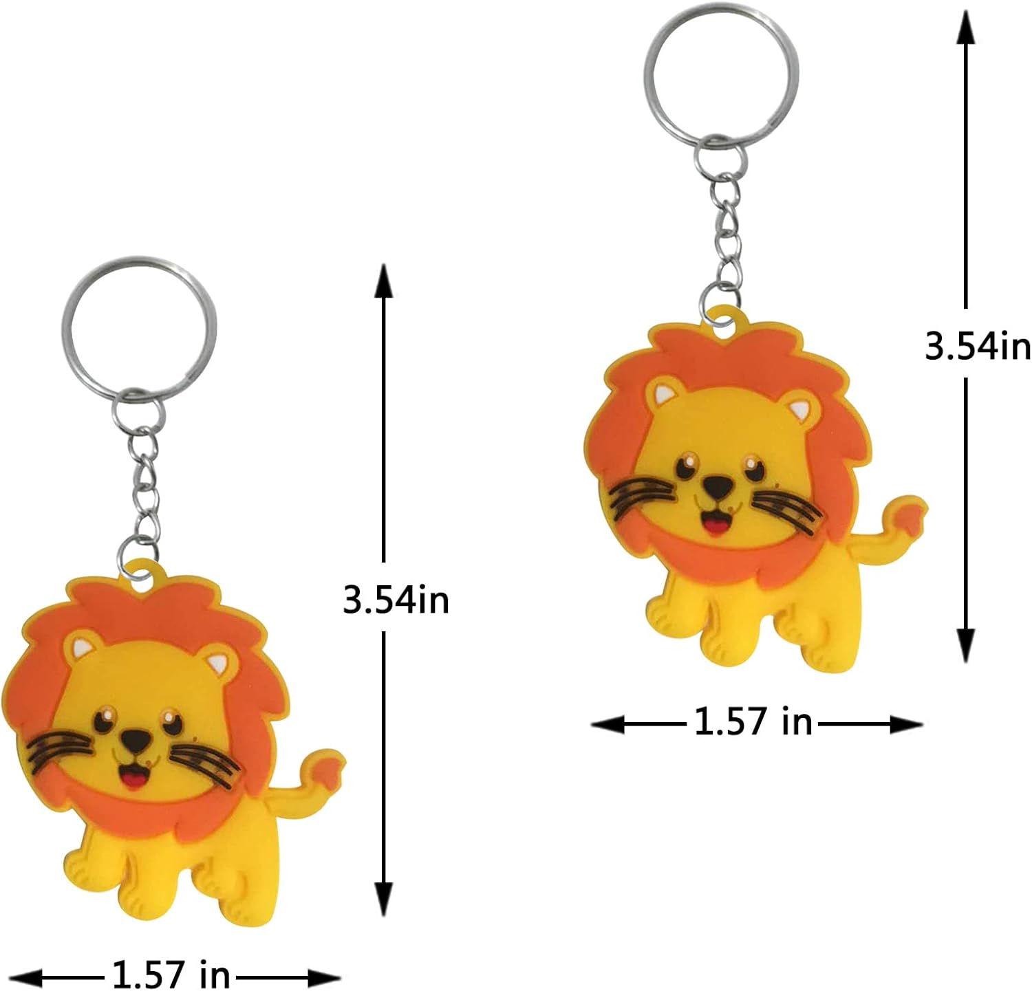 Imagitek 24 Pack Lion Keychains Safari Animal Keychains for Lion Themed Party Favors, Jungle Safari Party Favors, Kids Birthday Party Bag Fillers, School Carnival Rewards