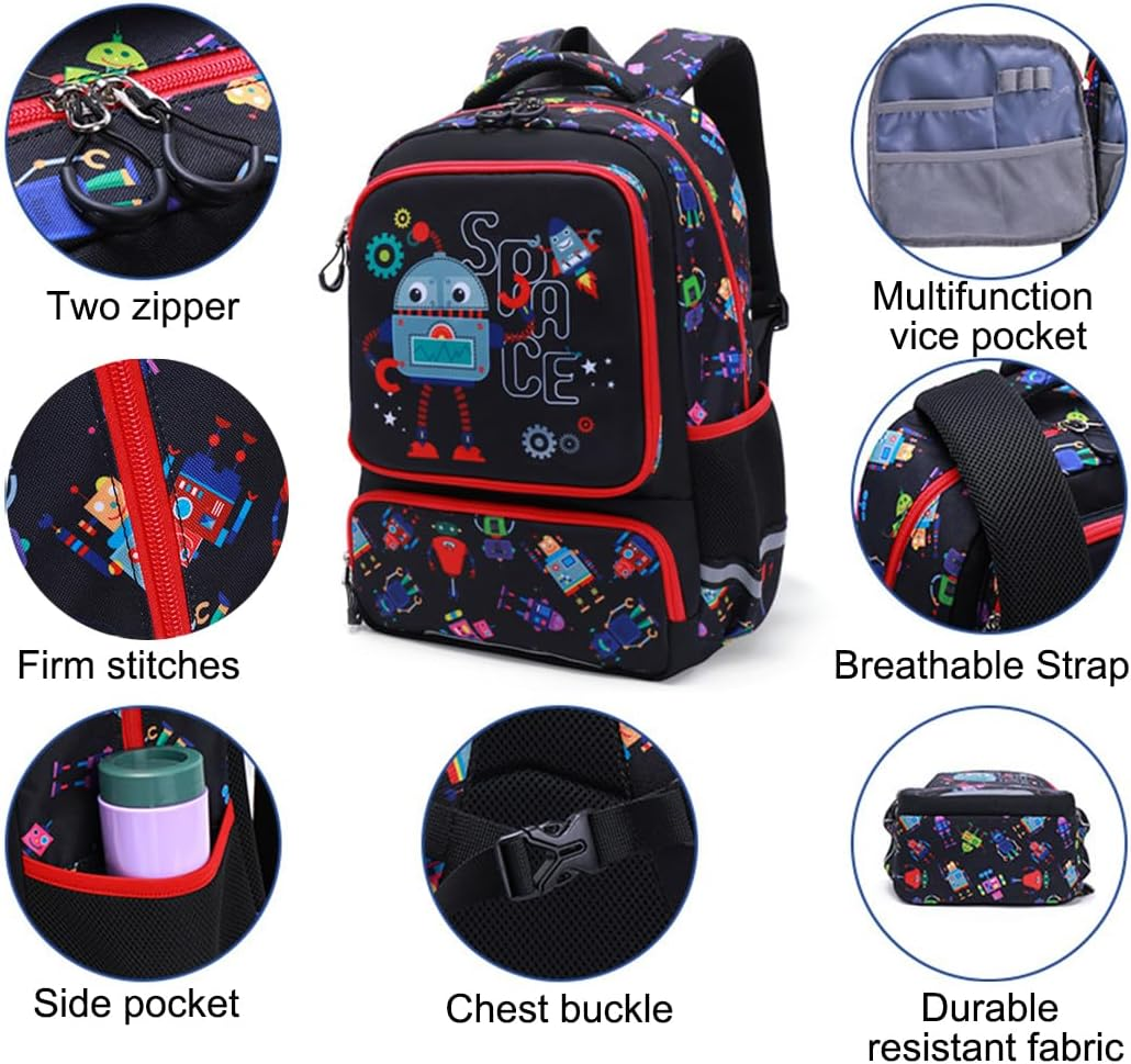 Sellerfun Unisex Child Backpack Cartoon Primary School Bookbag Fit for Boys Girls