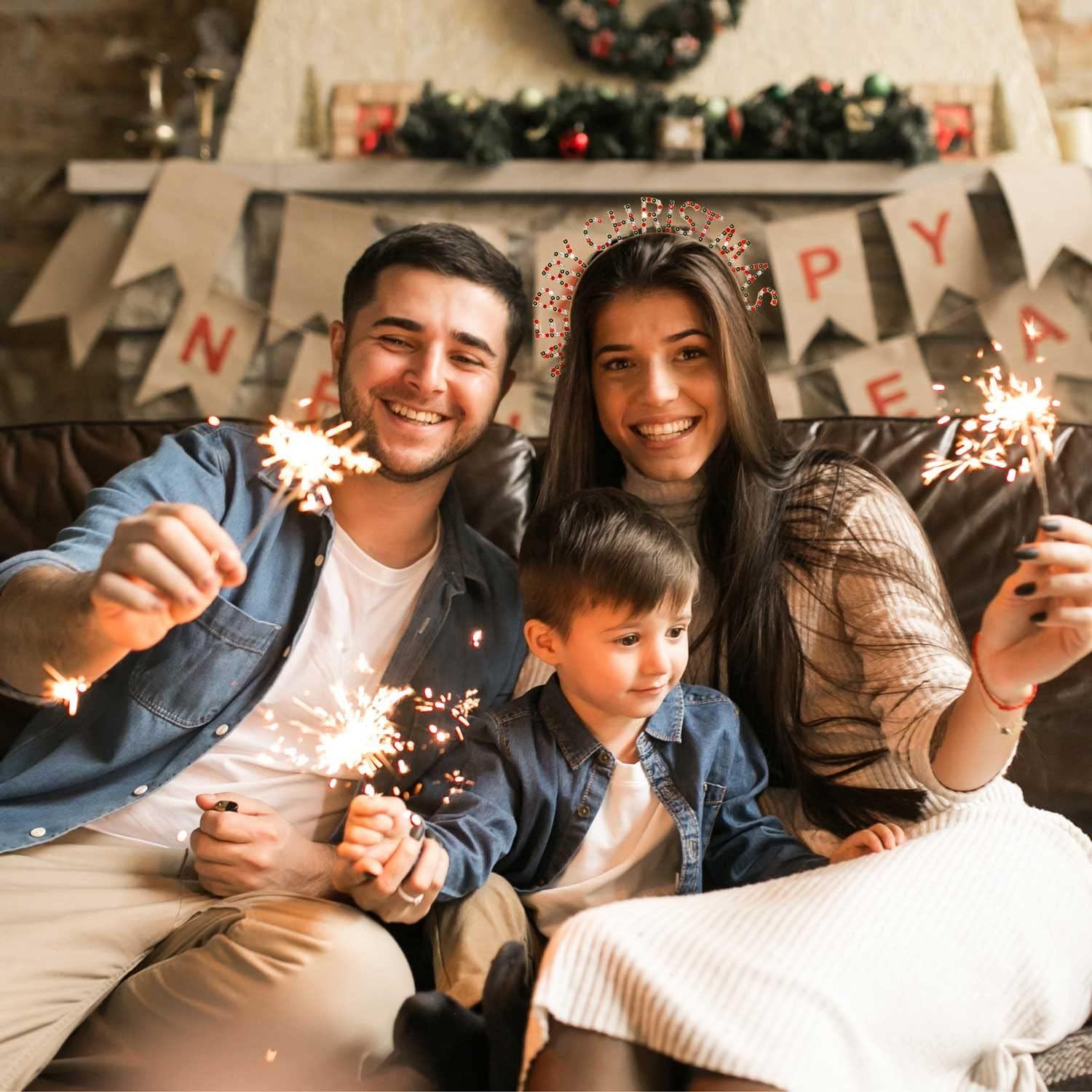 PHALIN Christmas Headbands Holiday Headbands for Women Rhinestone Xmas Tree Christmas Festive Party Hair Accessory Gifts image number 2