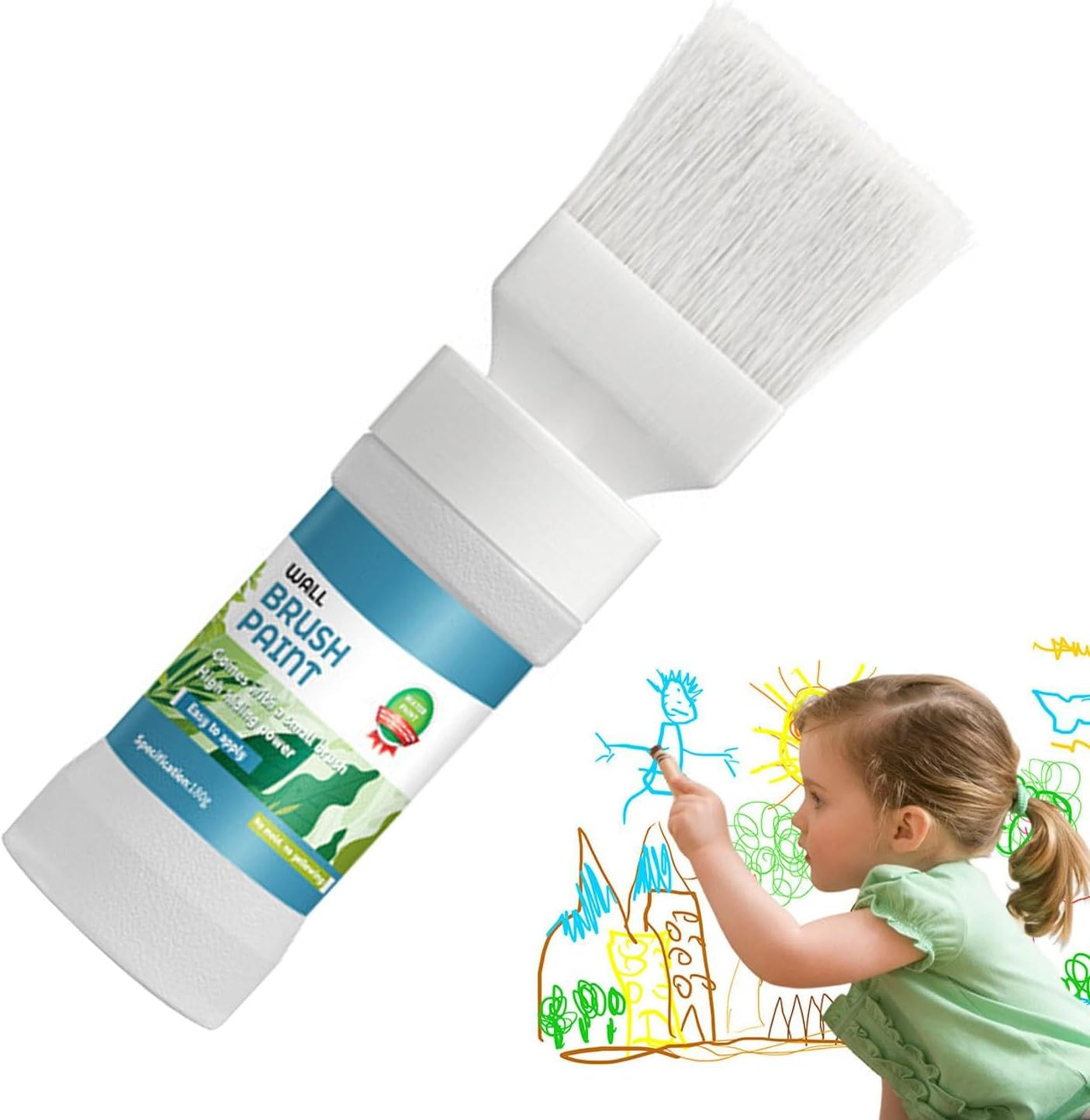 White Touch up Paint, White Touch up Paint for Walls - Wall Repair Tool for White Paint | Stain Remover, Quick Drying Paint Touchup, Brush for Walls, Effortless Cleaning image number 3