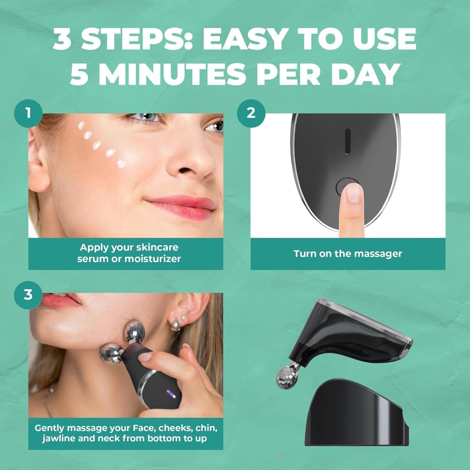 Microcurrent Facial Device- 6 in 1 Advanced Face Microcurrent Device- Microcurrent Facial Machine- Skin Care