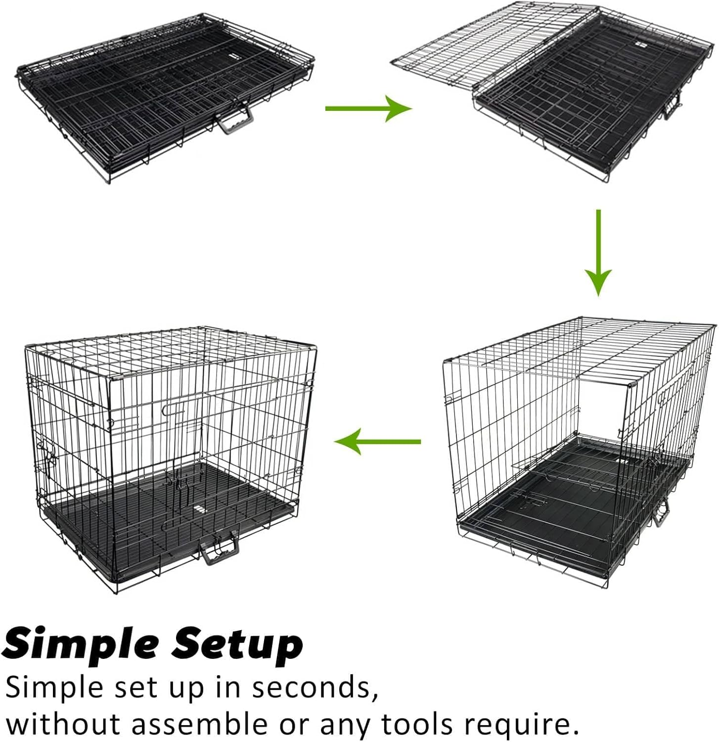 Dog Cage with Removable Tray (PET-WC24) image number 2