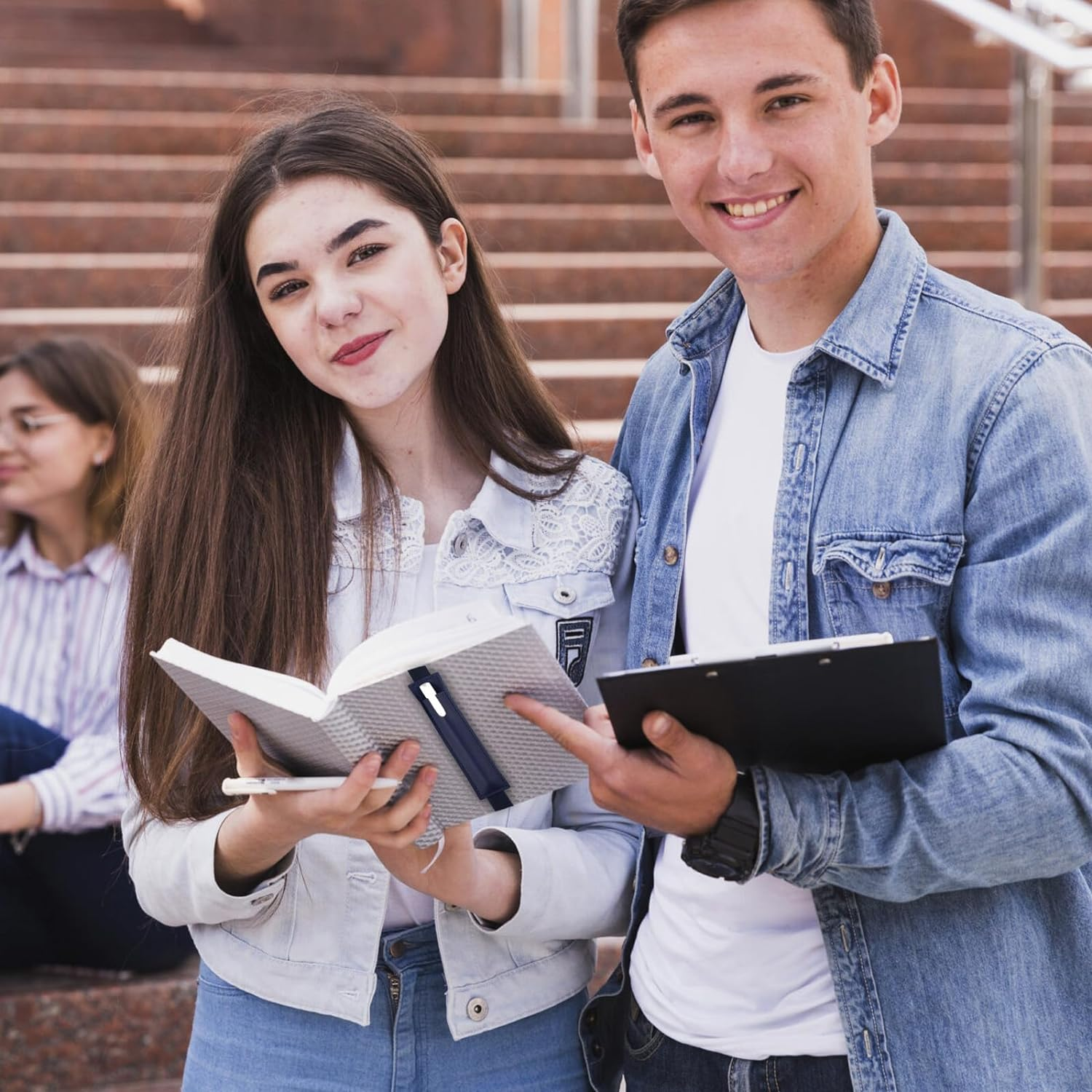 6 Pcs Pen Holder Pouch Notebook PU Leather Pen Sleeve Pouch Adjustable Elastic Strap Stationery Bag Detachable Portable Organizer Storage for Outdoors Office image number 6