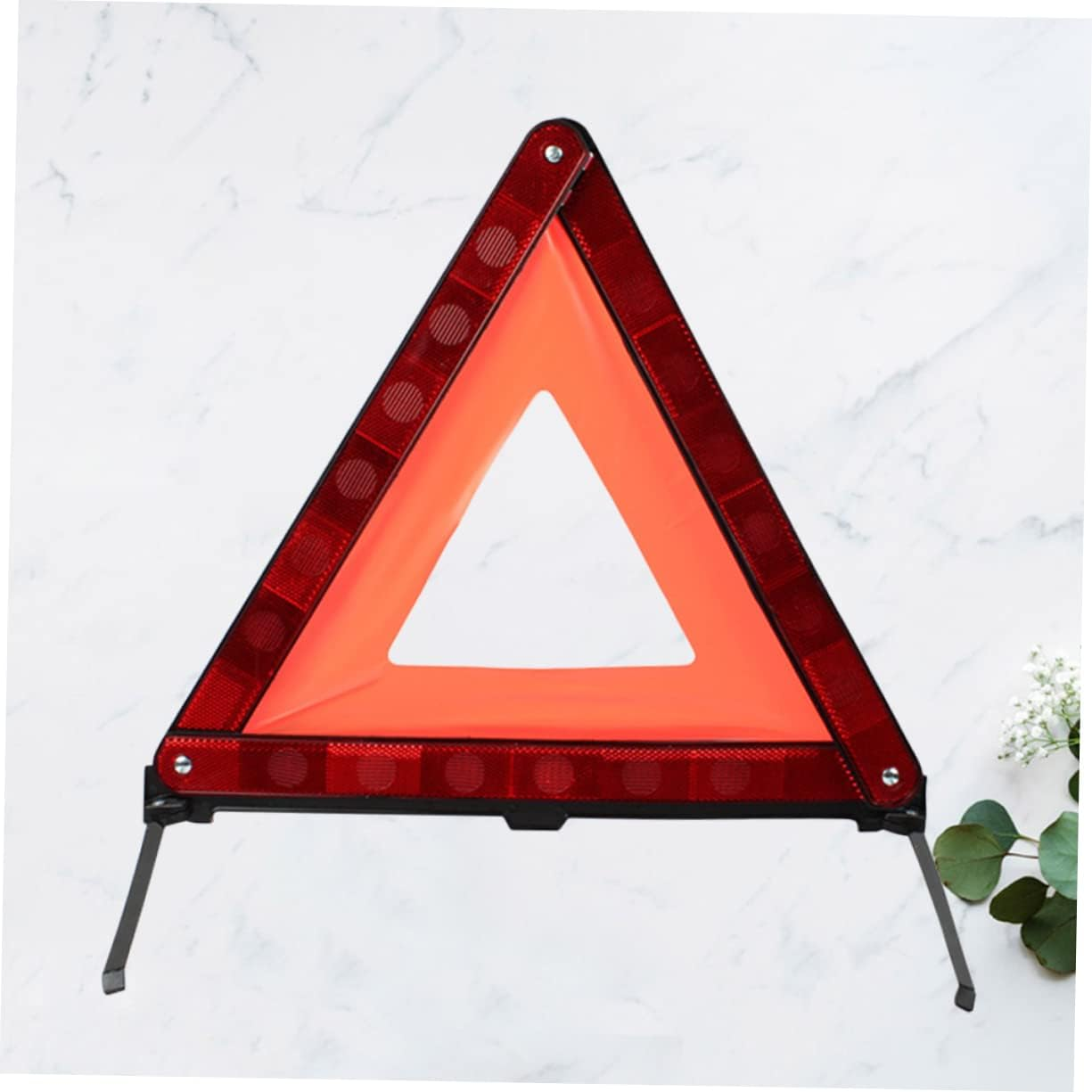 Reflective Triangle Warning Sign for Road Safety Emergency Roadside Warning Triangle Kit Portable Red Safety Sign for Vehicles for Car Breakdowns and Accidents image number 5