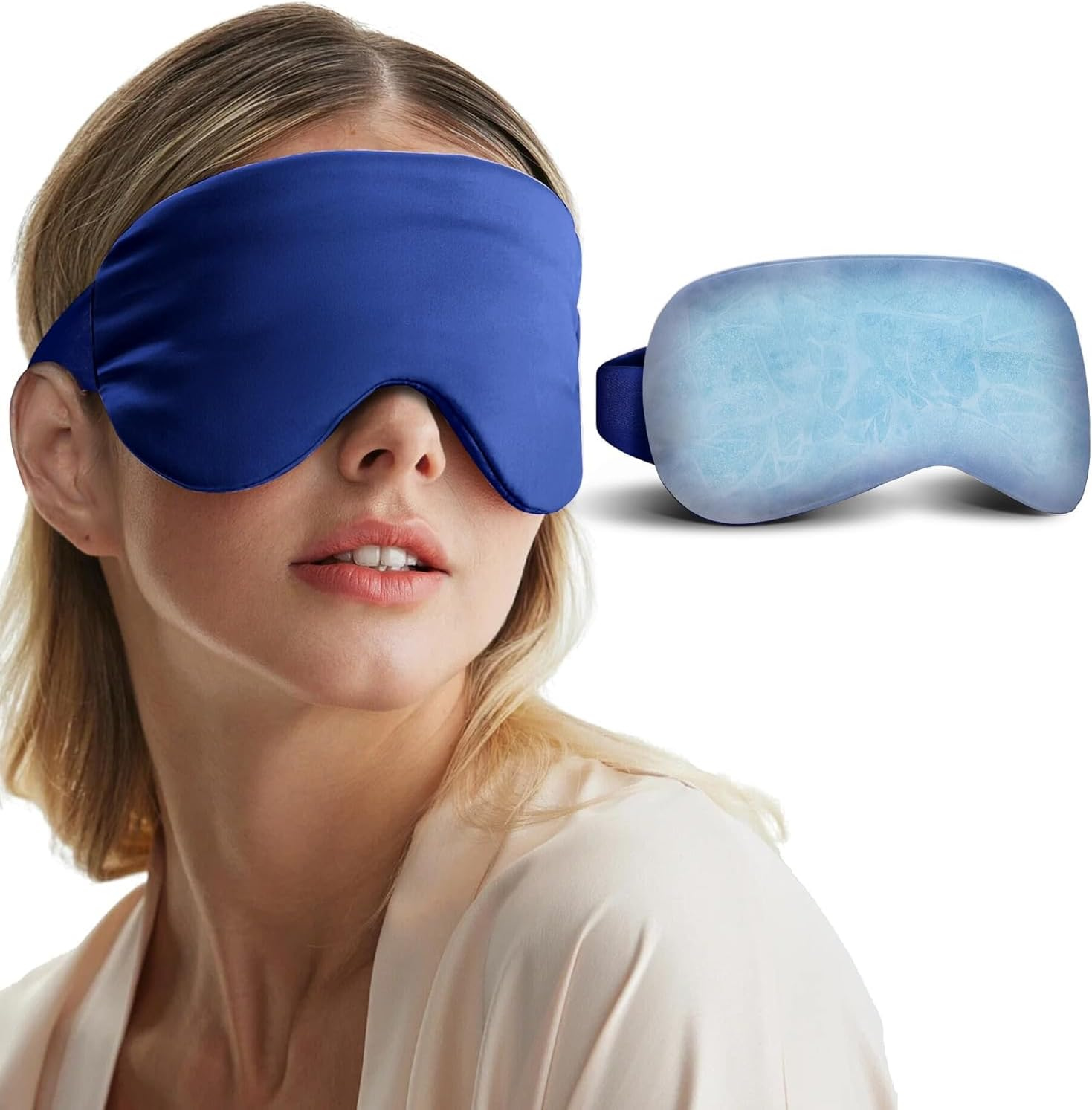 Cooling Eye Mask for Puffy Eyes, Cold Eye Mask Eye Ice Pack for after Eyes Surgery, Tension Stress Relief, Itchy Eyes, Headaches, Dark Circles - Purple