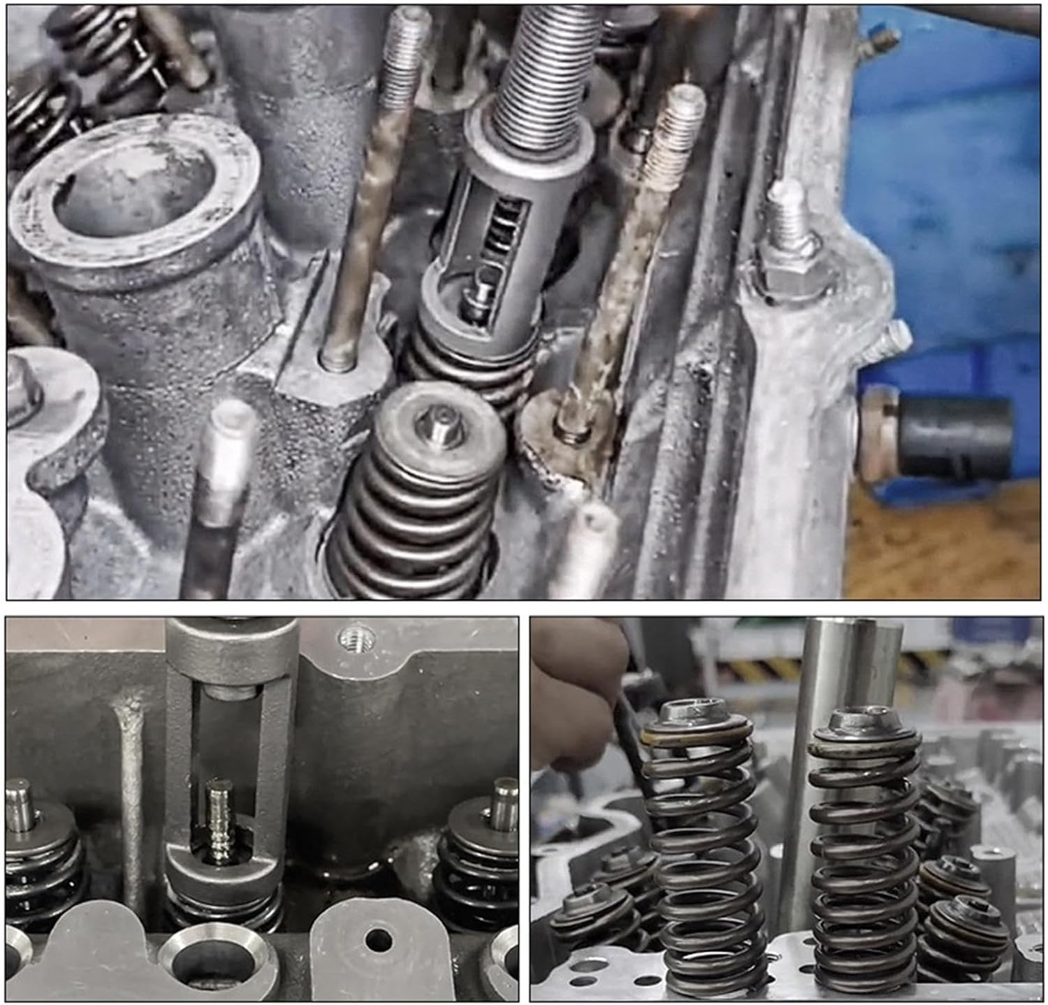 Ronyme Valve Spring Compressor Tool Kit Removal Tool Automotive Maintenance with Storage Case Disassembly Tool Valve Stem Oil Seal image number 1