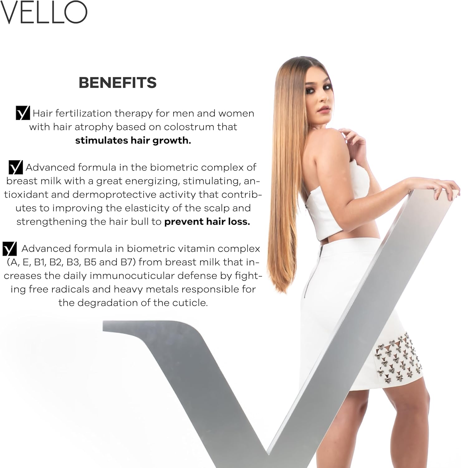 YBERA PARIS Vello Vital Serum | Combats Hair Loss | Restores Vitality | Accelerate Hair Growth | Ideal for Men and Women with Capillary Atrophy | 3 Oz image number 5