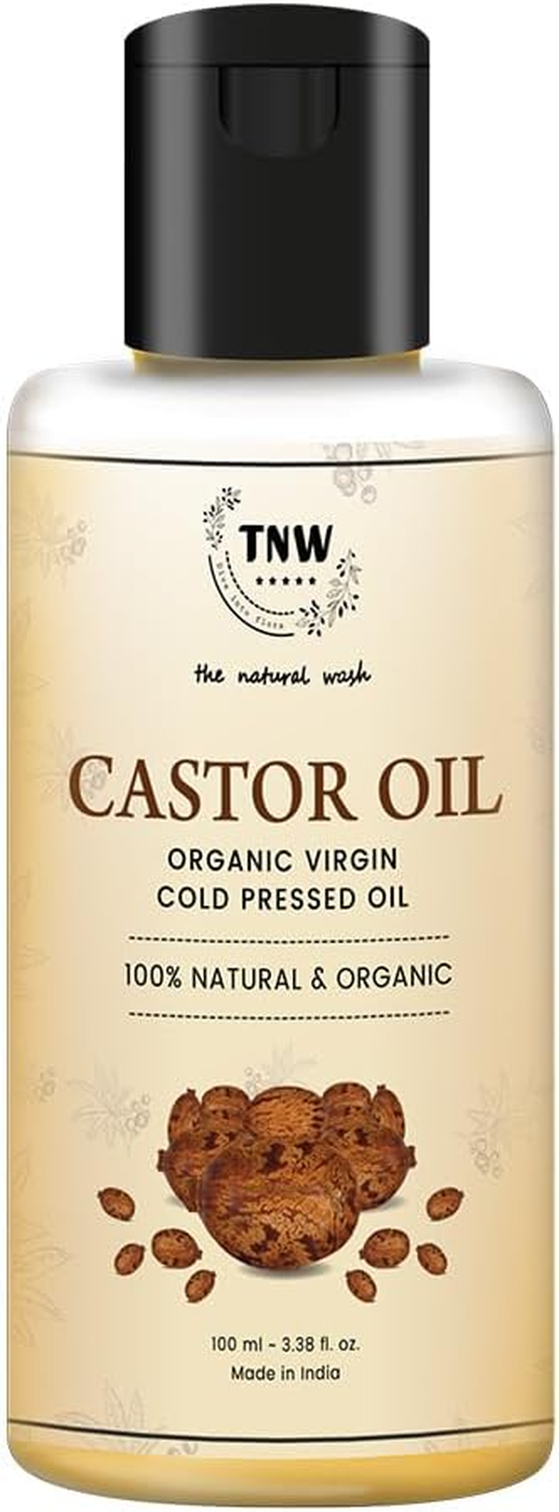 TNW-THE NATURAL WASH 100% Pure Castor Oil for Hair and Skin | Unrefined Hexane-Free Caster Oil Serum, 100 Ml image number 3