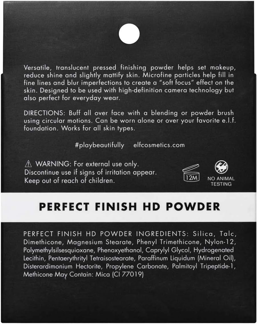 E.L.F. Perfect Finish HD Powder, Blurs Fine Lines & Imperfections, All Day Wear, Perfect for on the Go, 0.28 Oz image number 6