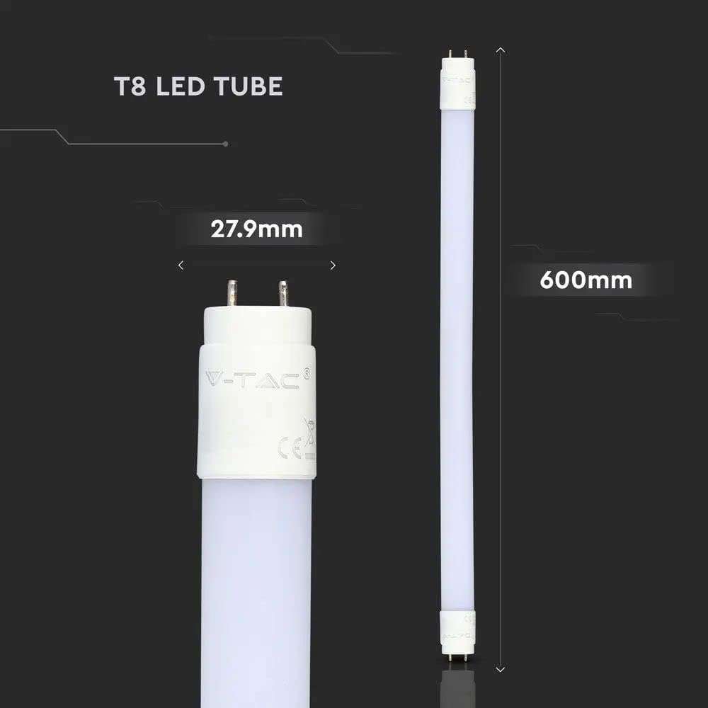ZONE LED Set of 10 LED Tubes 60 Cm Neutral White (4000 K), 850 Lumens, T8, G13-9W (Replaces 18 W), Includes Starter, LED Tube Fluorescent Tube Neon Tube Light image number 5