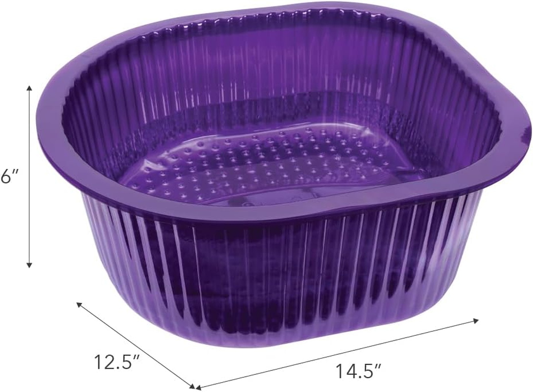 Forpro Universal Pedi Bath Liners - 50% THICKER - Fit Footsie Bath plus Foot Bath, Disposable Pedicure Foot Tub Liners for Foot Spa Basins & Foot Bath Soaks, Purple, 100-Count