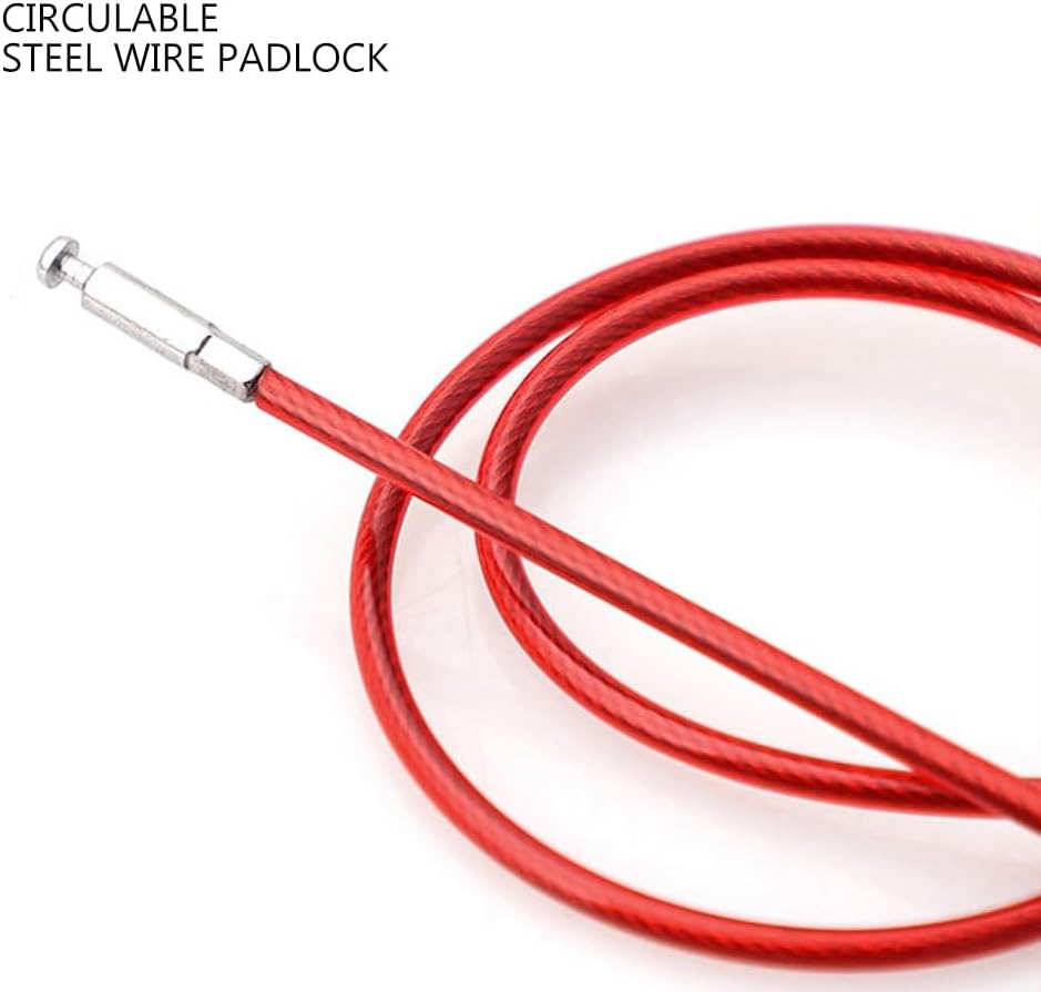 Maizoon 6 Pack Love Heart Combination Lock 3 Digit Waterproof Padlock with 400MM/15.75IN Steel Wire Resettable Code Combo Suitable for Luggage Motorcycle Helmet Backpack School Locker image number 6