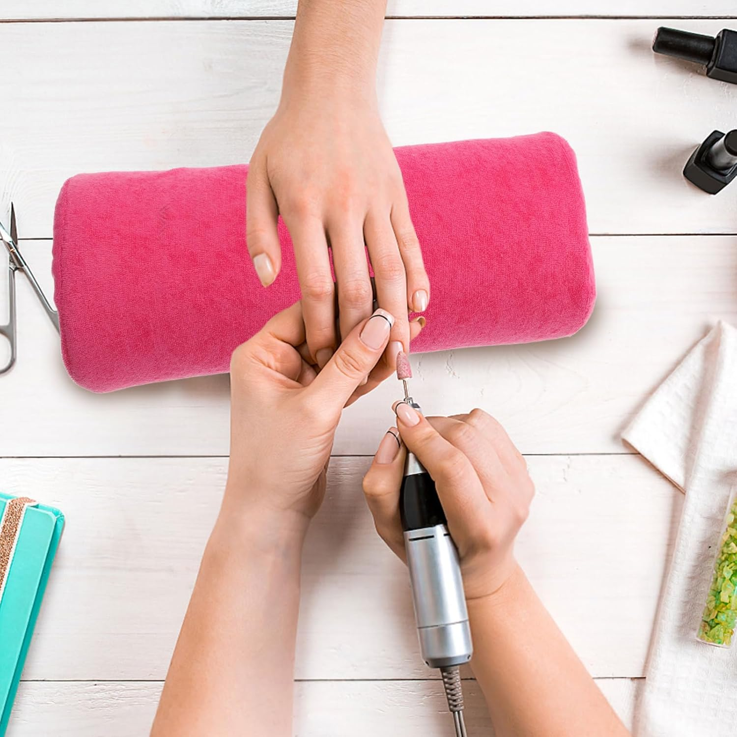 ELAYARD Nail Arm Rest Pillow for Manicure Shaped Hand Support Mat Comfortable Design to Reduce Wrist Fatigue for Professional Nail Art Easy to Clean and for Salons and Home Use image number 1