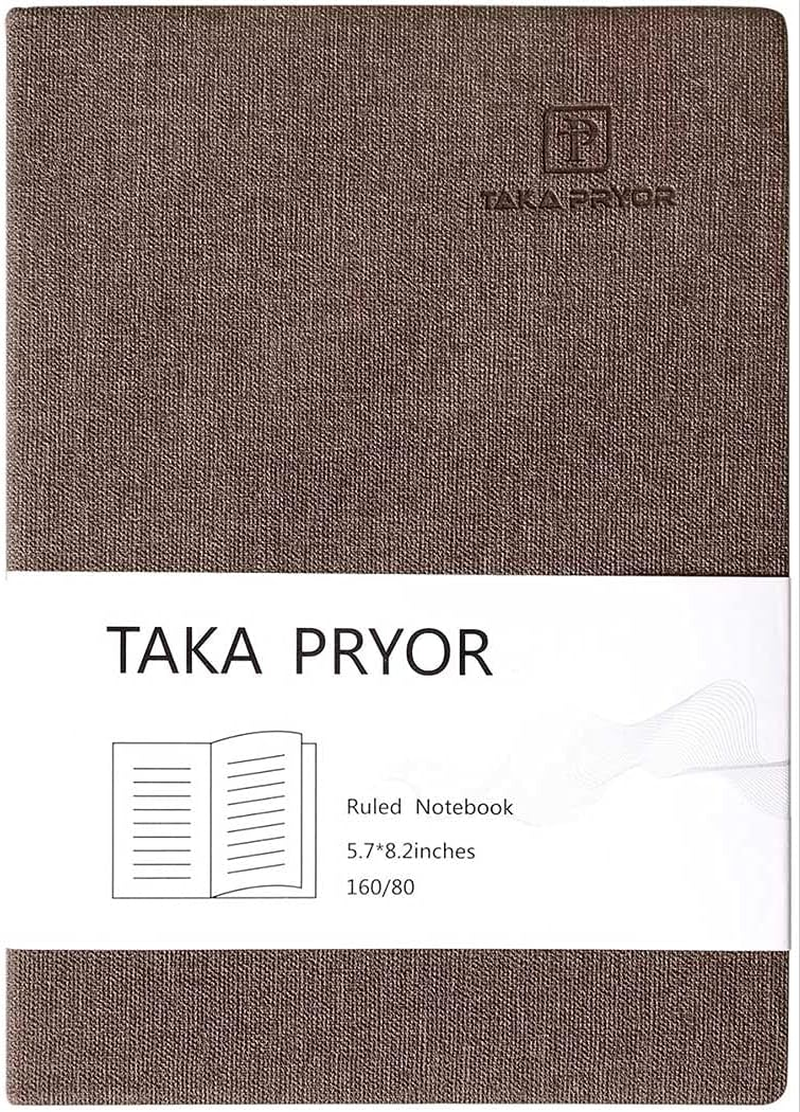 Lined Journal Notebook ，Men Women Use for Work，Writing Diary，Office，Travel or Business，120 GSM Thick Paper Journals，Medium 5.7 X 8.2 Inches(Ruled Blue)