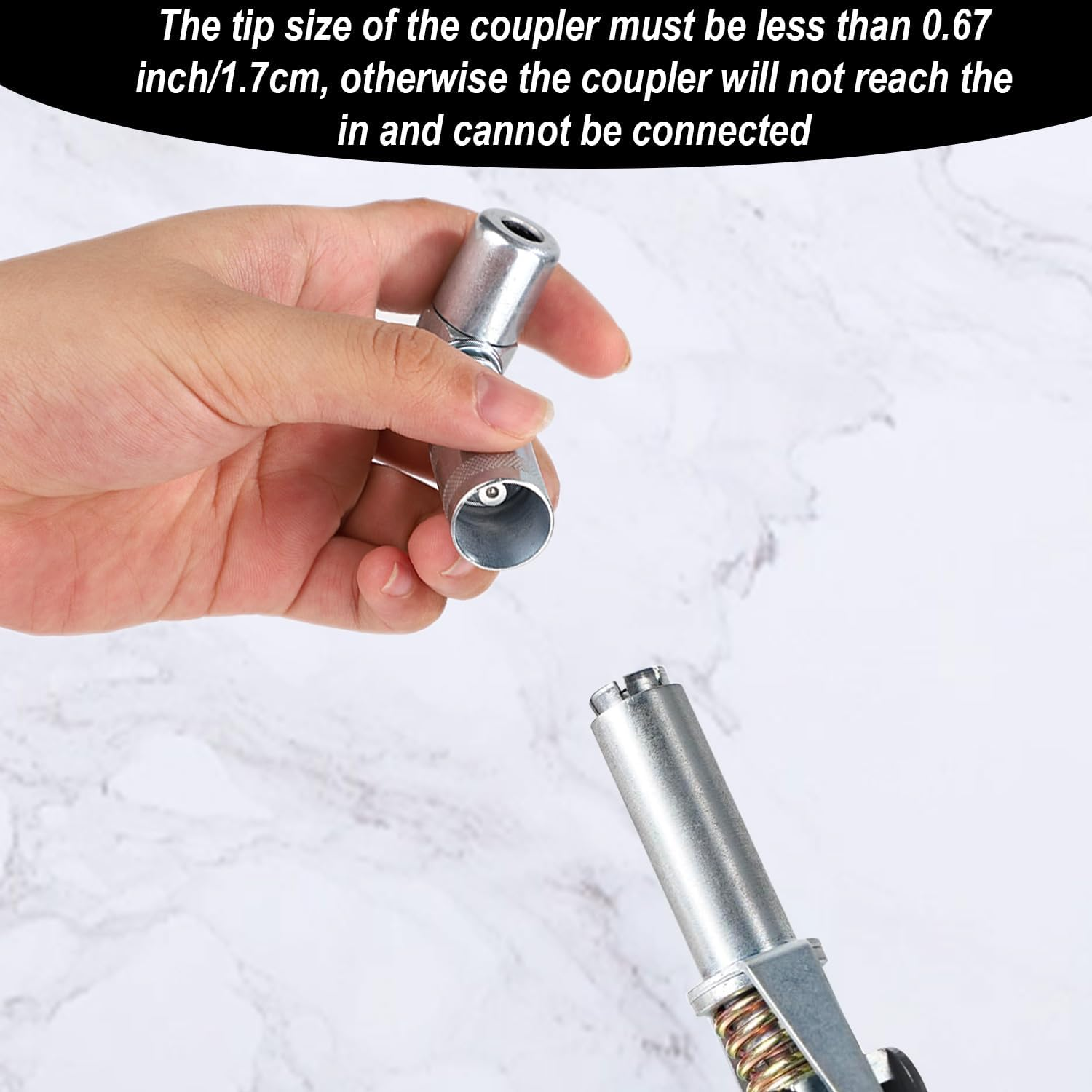 PEUTIER 90 Degree Grease Coupler Adapter and Grease Injector Needle Gun Tip, Needle Grease Gun Fitting Set Grease Needle Nozzle Dispenser for Grease Fitting Tool image number 2