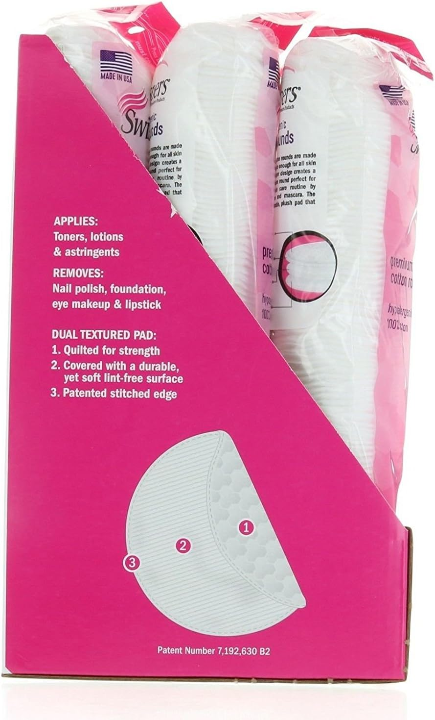 Swisspers Premium Hypoallergenic Cotton Rounds, 900 Count image number 2