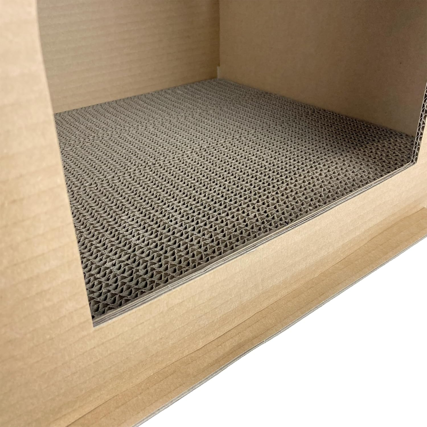 Cattitude Cat Natural Instincts Scratch Hideaway, 43Cm Height - Recycled Carboard, Hideaway Scratcher