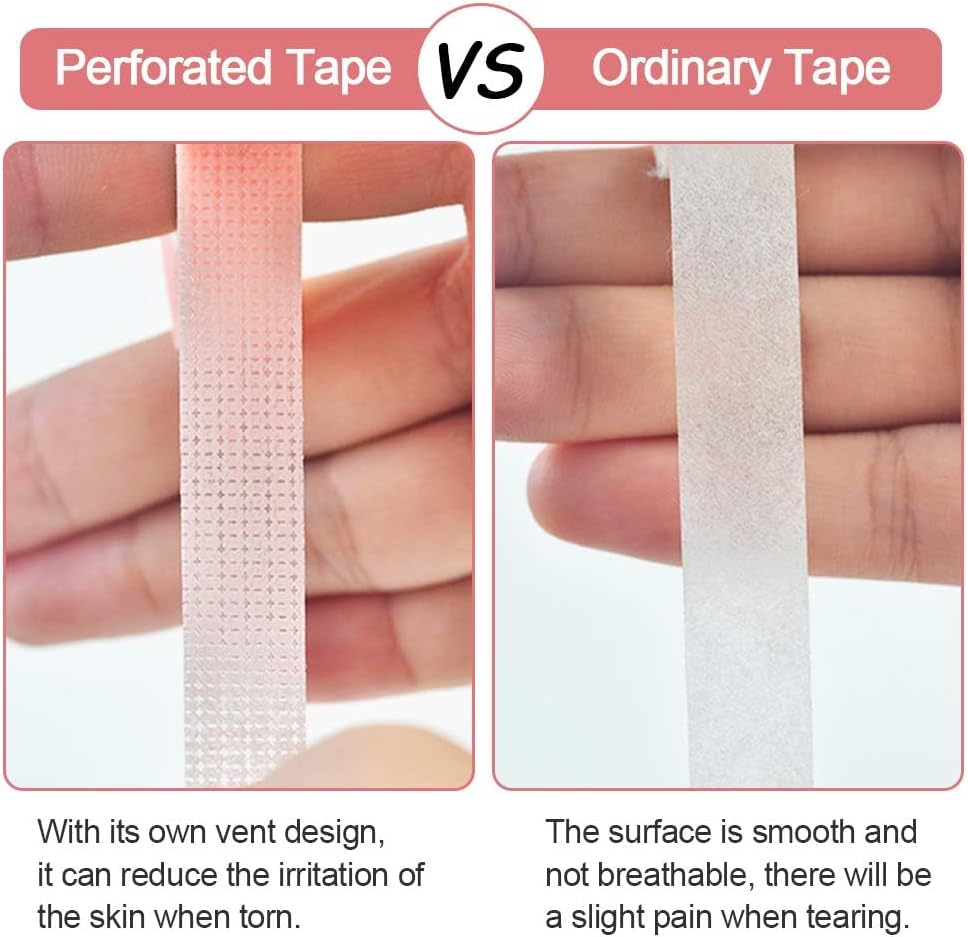 EBANKU 5 Rolls Eyelash Extensions Tape, Eye Tape for Lash Extension Breathable Micropore Fabric Tape for Eyelash Extension Supplies (9M/10 Yards) image number 4