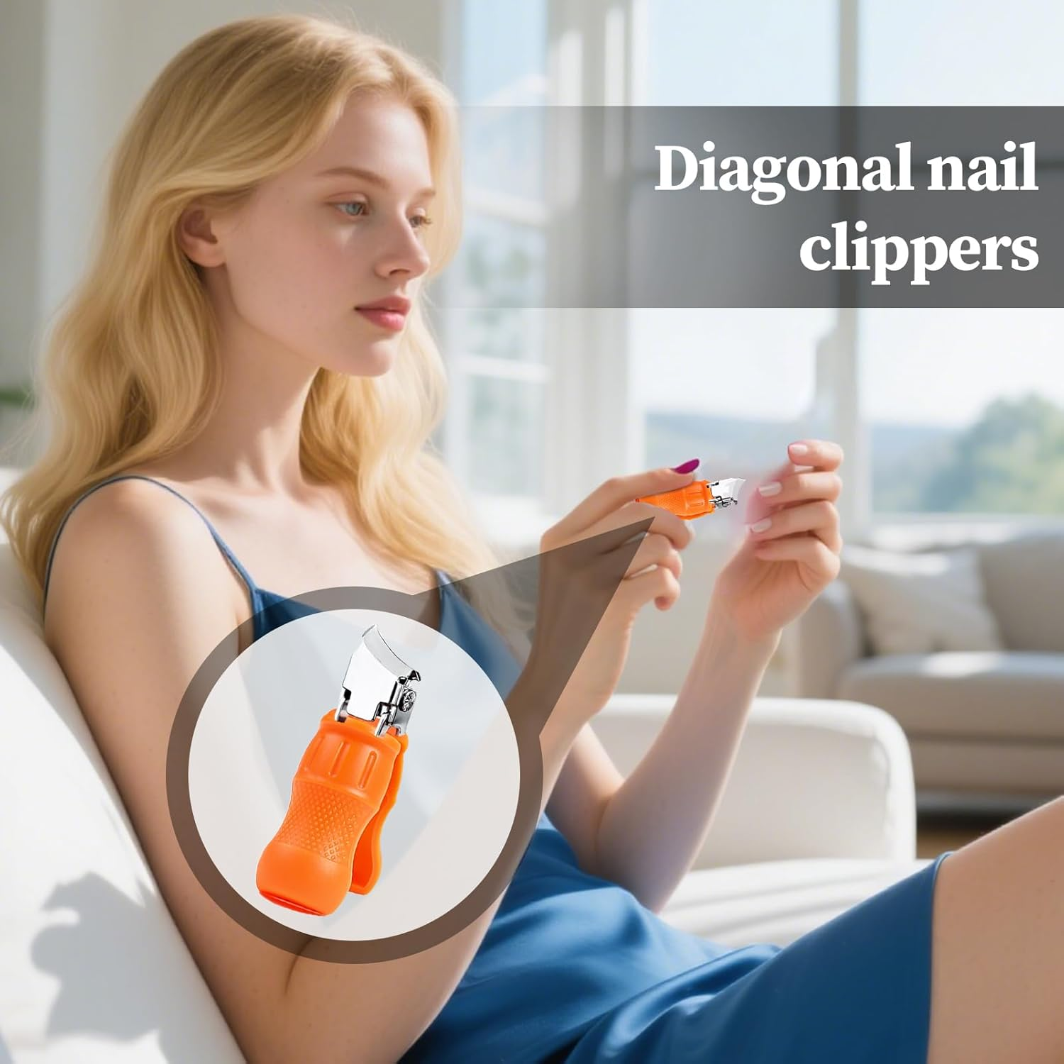 Mivpzisk Oblique Nail Clippers | Ingrown Nail Clippers,Cutter Trimmer Heavy Duty Ergonomic for Friendly Seniors Women Home Salon Pedicure