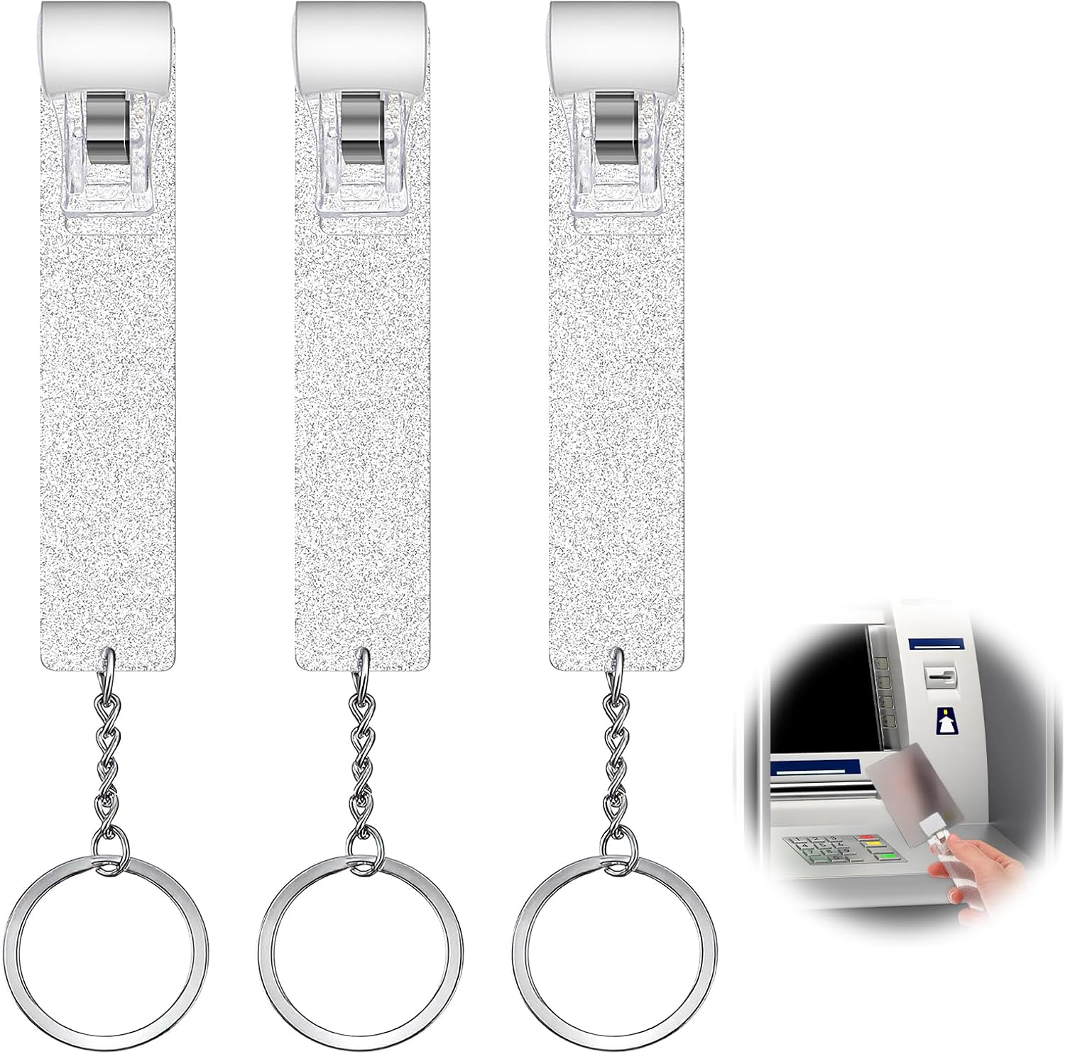 Guduling 3-Pack Card Grabbers for Long Nails,Silver Card Grabber,Cards Clip for Long Nails,For Easy Access, Ideal for Manicures, Arthritis or Limited Finger Mobility image number 6