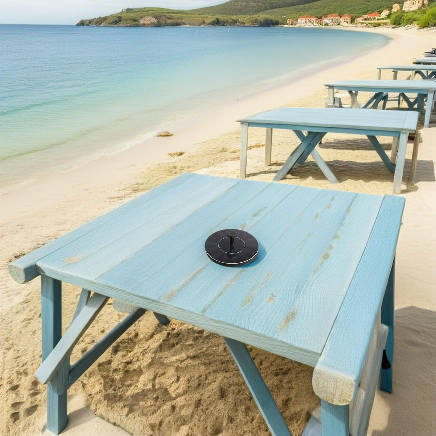 Small Pond Solar Fountain Decorative Solar Fountain Black Abs image number 2