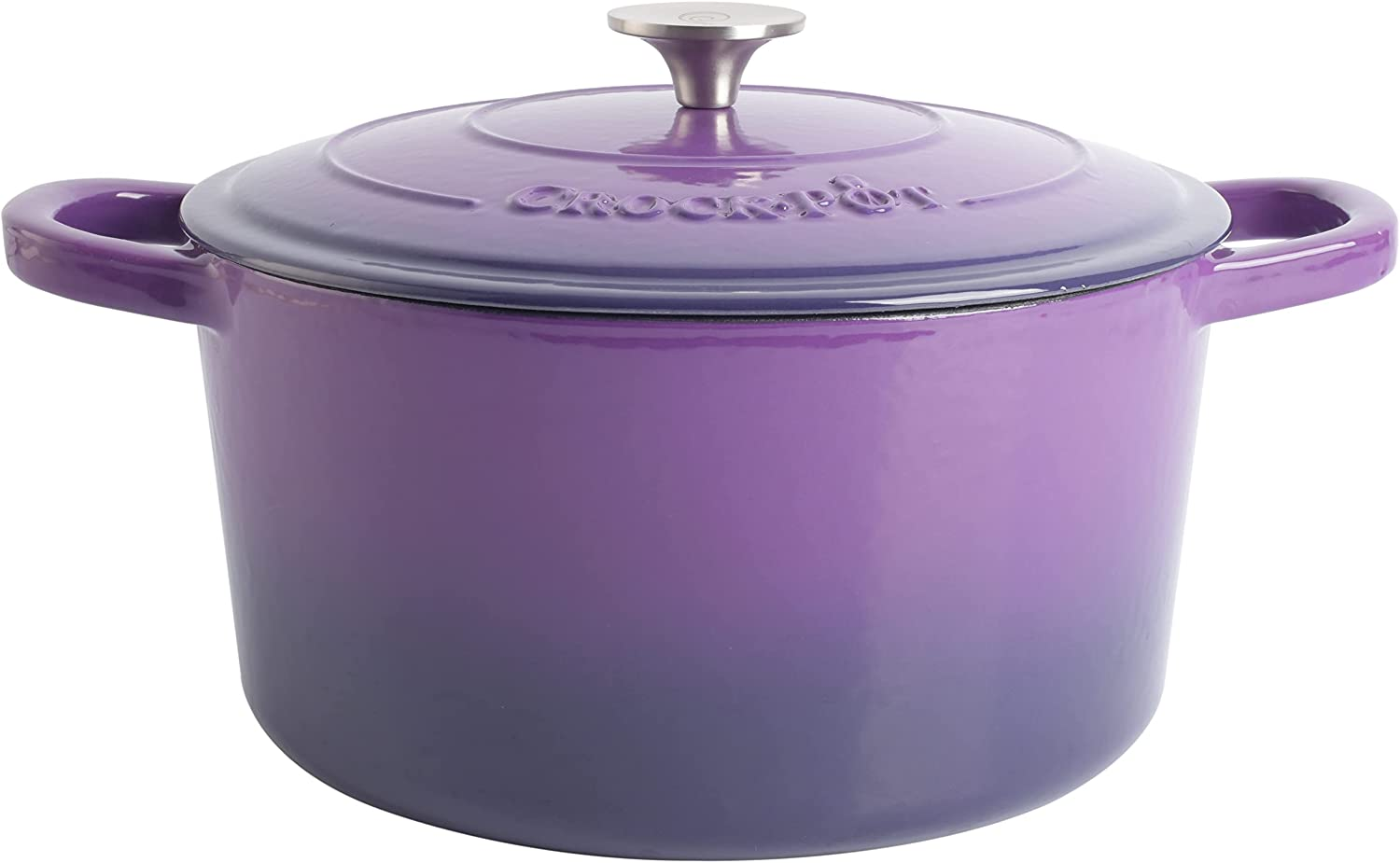 Crock-Pot Artisan round Enameled Cast Iron Dutch Oven, 7-Quart, Lavender Purple image number 6