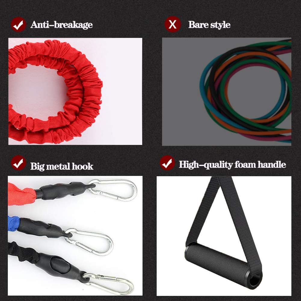 Sunsign Stackable Resistance Band Kit Extreme Workout Total-Body Training Home Gym Best for Beginner Professional image number 2