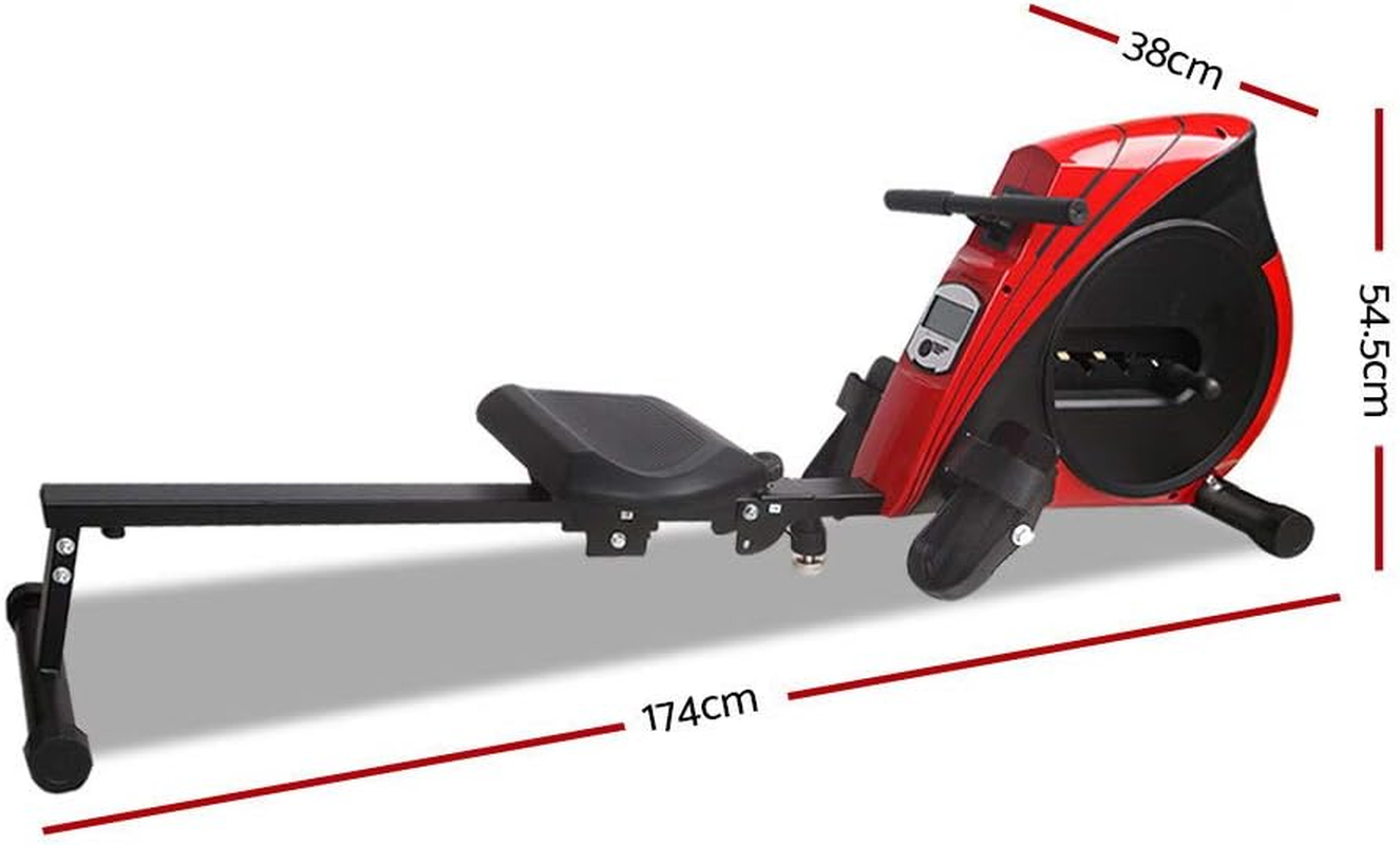 Everfit Rowing Machine Adjustable Elastic Rope System Rower 4-Level Resistance 150Kg Capacity LCD Monitor Moveable & Foldable Home Gym Workout Indoor Rowing Exericise 90Cm-Long Row