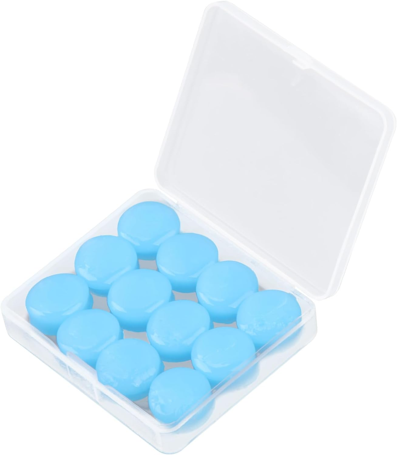 Silicone Putty Ear Plugs for Sleeping Swimming, Sound Blocking Moldable Noise Cancelling Earplug, Waterproof Reusable Gel Ear Protection for Snoring Airplanes Motorcycle Travel Concerts (12 Pcs Blue)