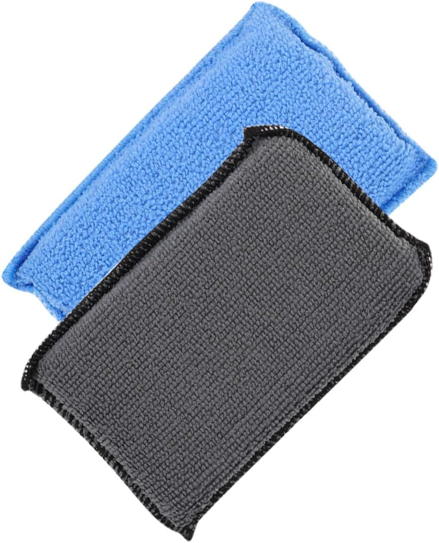 Abaodam Double-Sided Car Cleaning Sponges 2Pcs Blue-White Gray-White Auto Cleaning Scrub Pads Vehicle Interior Detailing for Car Care and Home Use image number 5