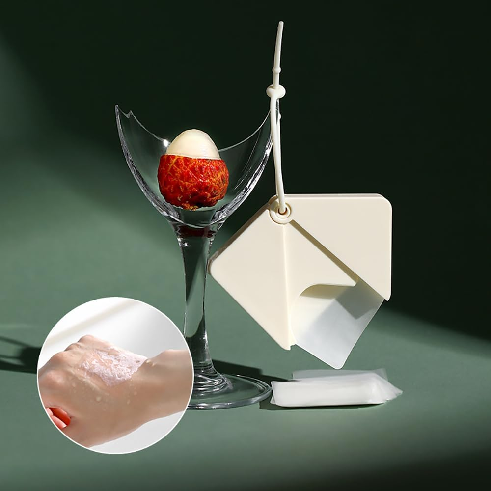 Sunch Craft 3 Boxes 150 Sheets Paper Soap Sheets Portable Travel Disposable Soap Paper Sheets Hand Washing Soap Paper (Pear Peach Lychee) image number 2