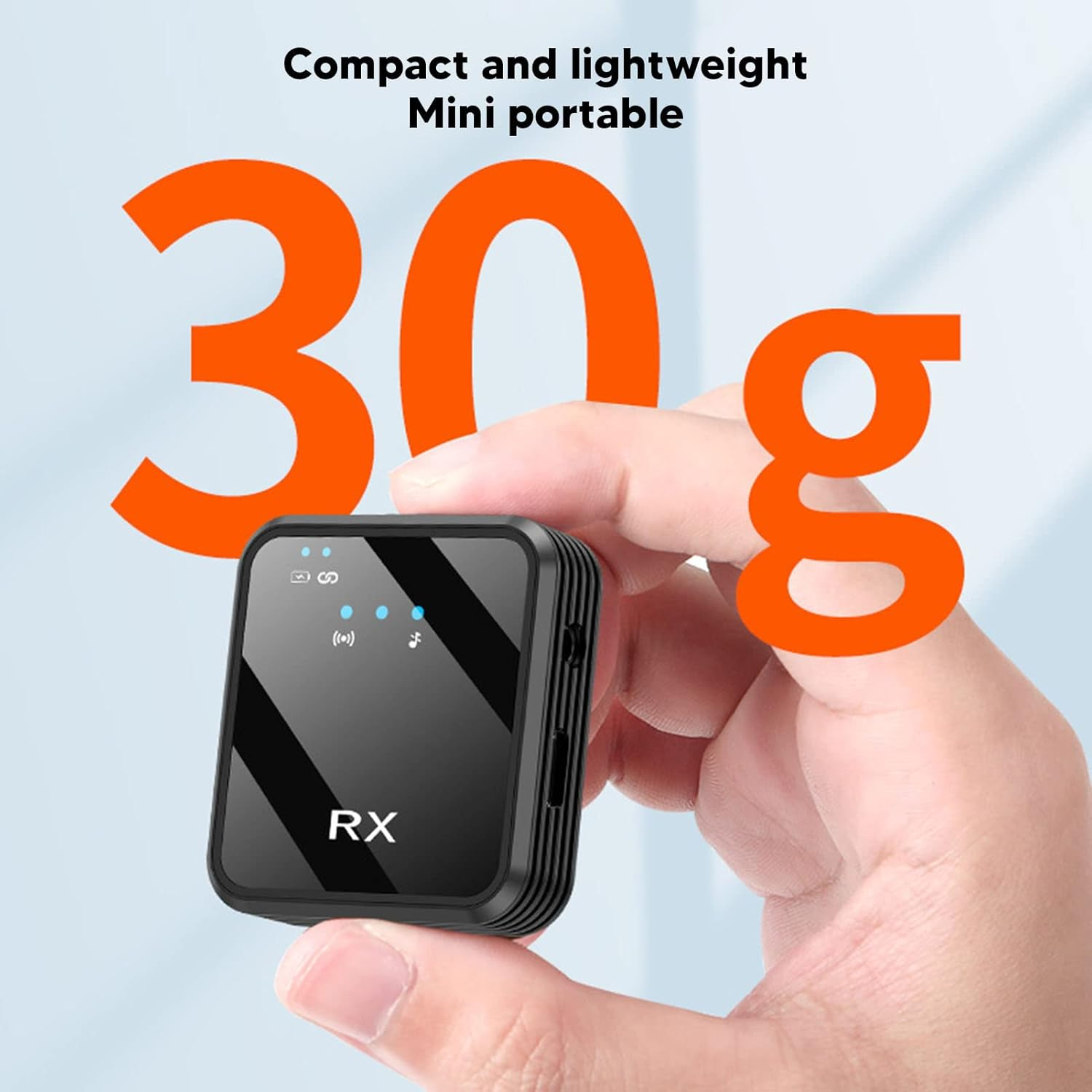 Wireless Lavalier Microphone Systems, Noise Cancelling Lapel Bluetooth Mic with LED Display, 1 for 2 Wireless Microphone Transmitters & Receivers for Outdoor Live Recording image number 6