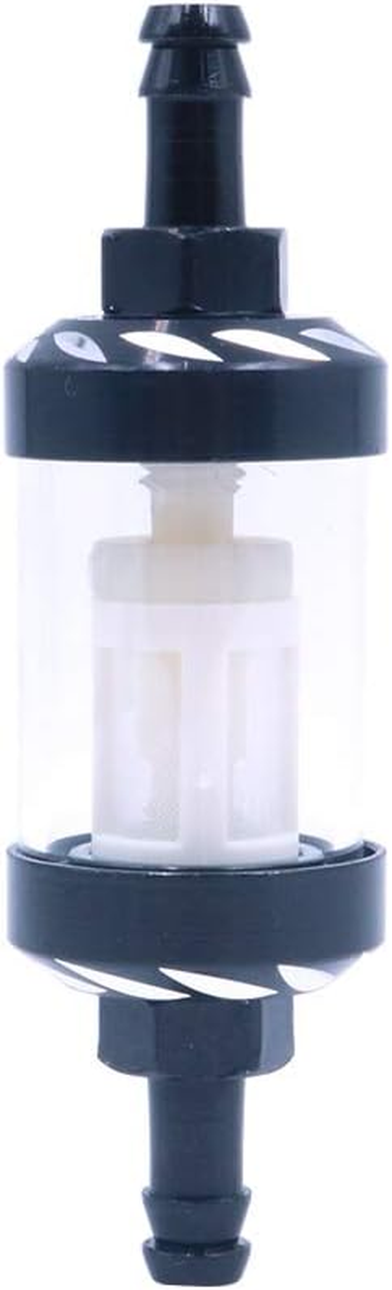 Namvo 6Mm Retro Motorcycle Modification Parts Metal Oil Fuel Filter Detachable Transparent Glass Fuel Filter Motorcycle Accessories Black image number 2