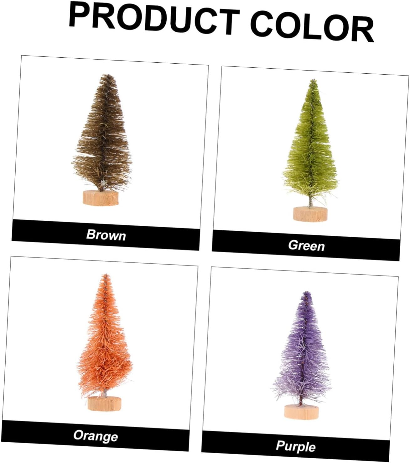 24Pcs Mini Christmas Tree Decorations Desktop Artificial Xmas Tree Ornaments for Christmas Shape Home and Festival Scene Decor image number 3