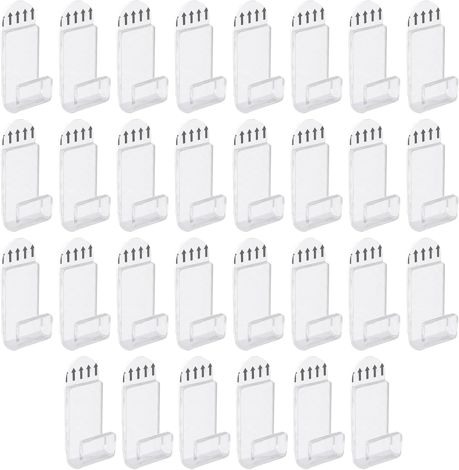 Zalizr 30 Pcs Vinyl Record Wall Display Holders, Self-Adhesive Hook Hanger Stand, Clear Acrylic Shelf for Lps, Music Albums, CD & Magazine Storage (Clear) image number 5