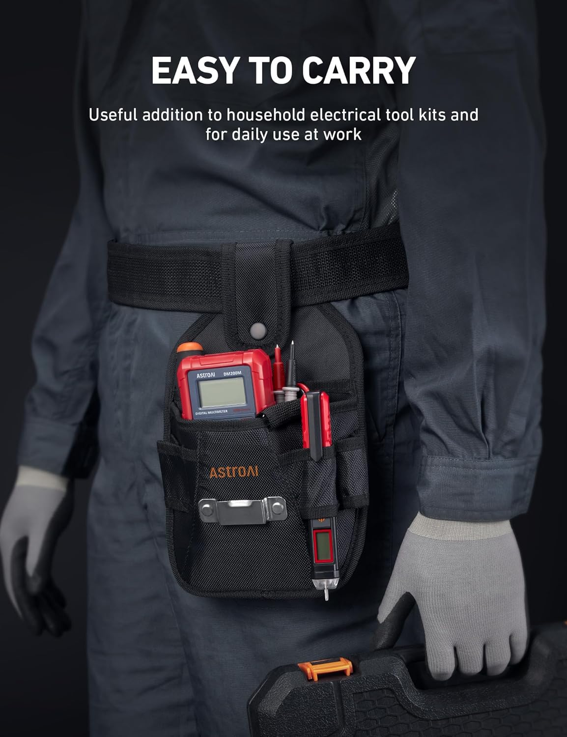 Astroai Non-Contact Voltage Tester 12V with Torch, Voltage Tester Pen with LCD Percentage Display, Wire Breakpoint Finder, Buzzer Alarm, Live Wire Tester with Screwdriver image number 3