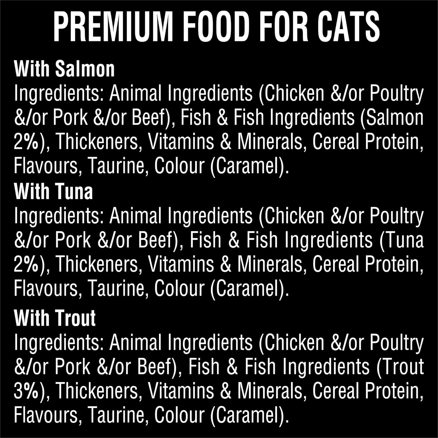 Dine Fresh and Fine Wet Cat Food Salmon, Tuna & Trout in Gravy 50G Pouch, 18 Pack image number 3