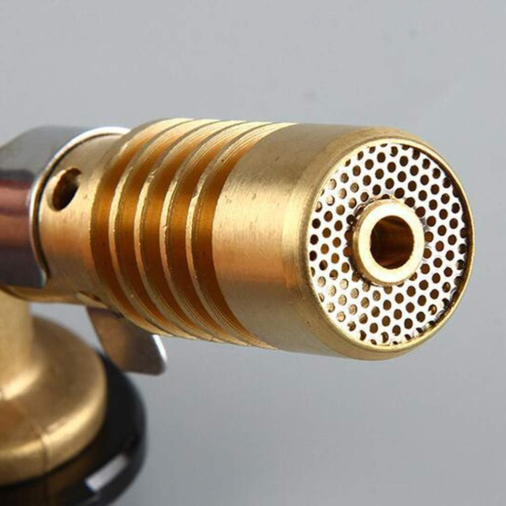 Gas Welding Torch, Portable Copper Blow Torch Adjustable High Temperature Flame Gun Accessory for Soldering Cooking Brazing image number 3