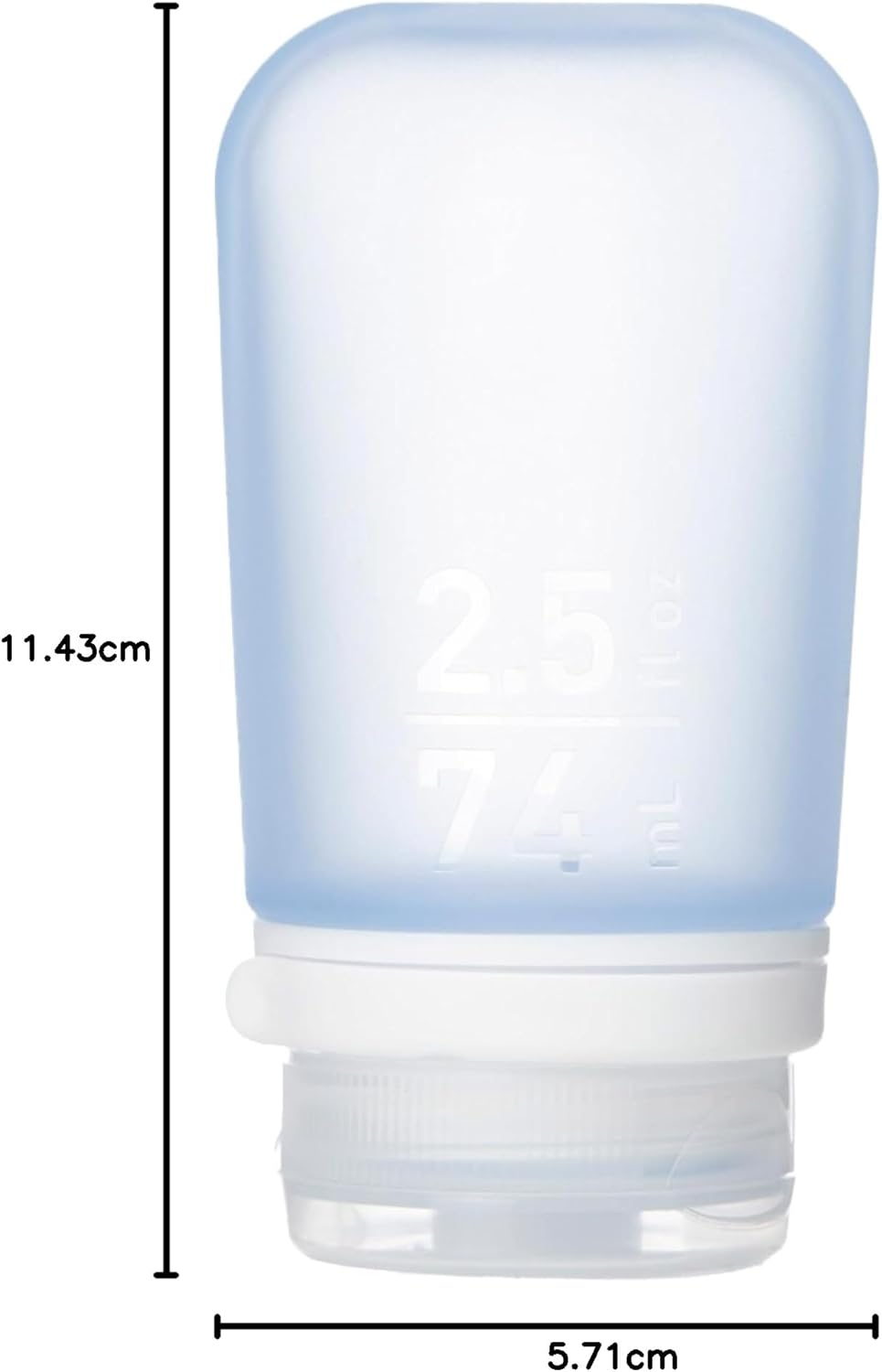 Humangear Gotoob+ (Large) | Refillable Silicone Travel Bottle | Locking Lid | Food-Safe Material | Blue, Large (3.4 Fl.Oz.; 100Ml) image number 1