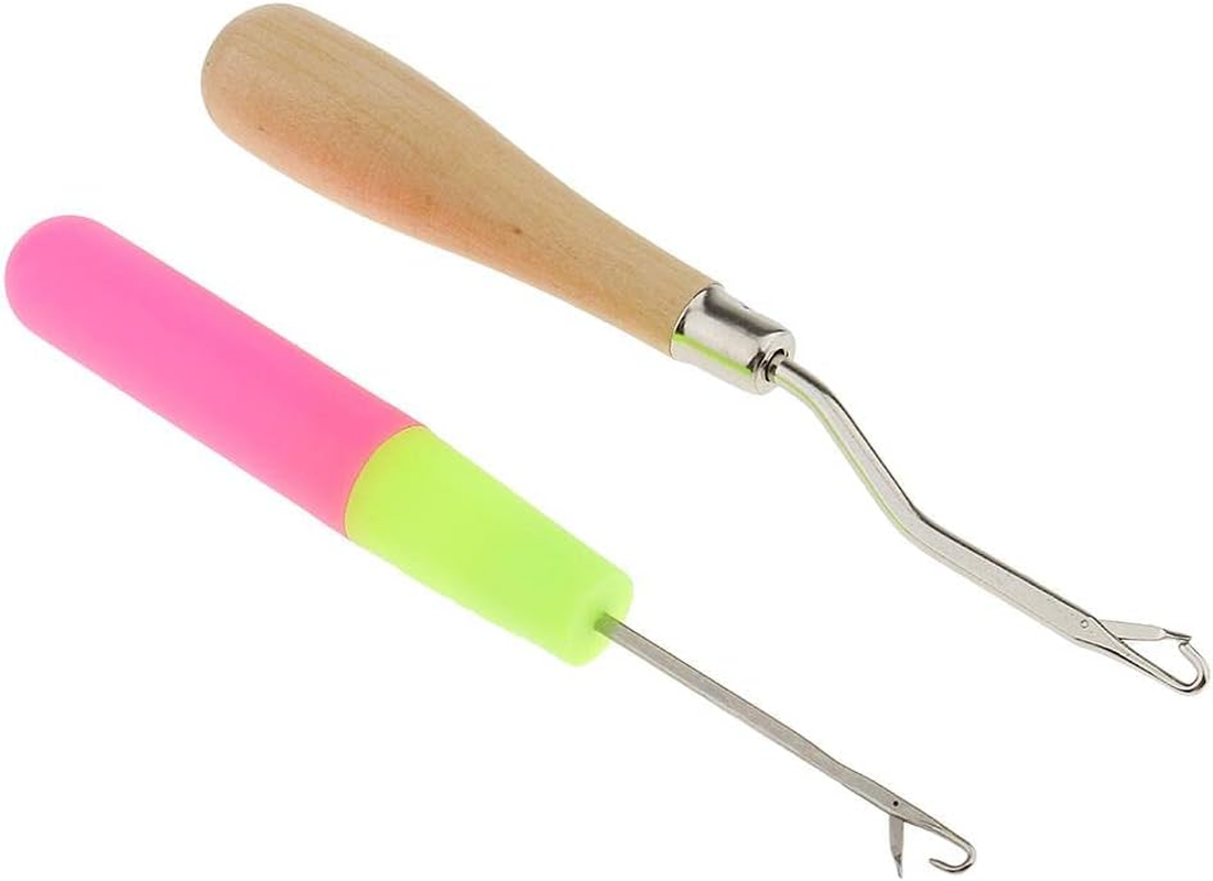 Eigell 2Pcs Wood/Latch Crochet Hooks for Weaving Braided image number 1