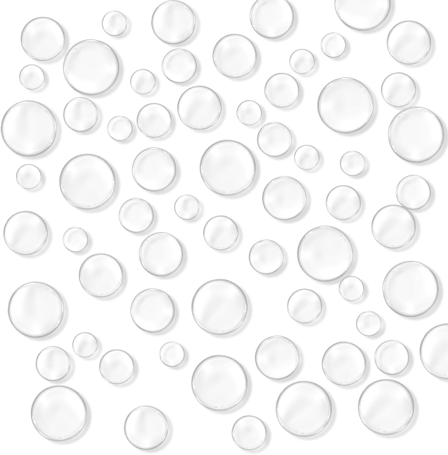 BEZANU Dewdrop Embellishments, 350 PCS Acrylic Clear Cabochons for DIY Crafts, Decor Accessories (4 Size) image number 2