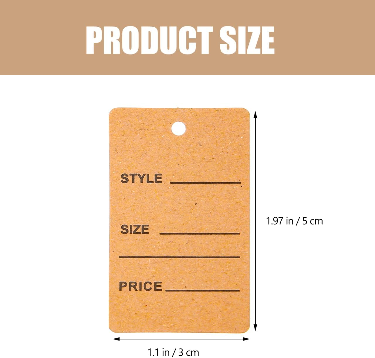 ULTECHNOVO Tags - 200Pcs Hang Tag String, Store Tags Clothing Writable Paper Clothes Size for Clothes Retail Store image number 4