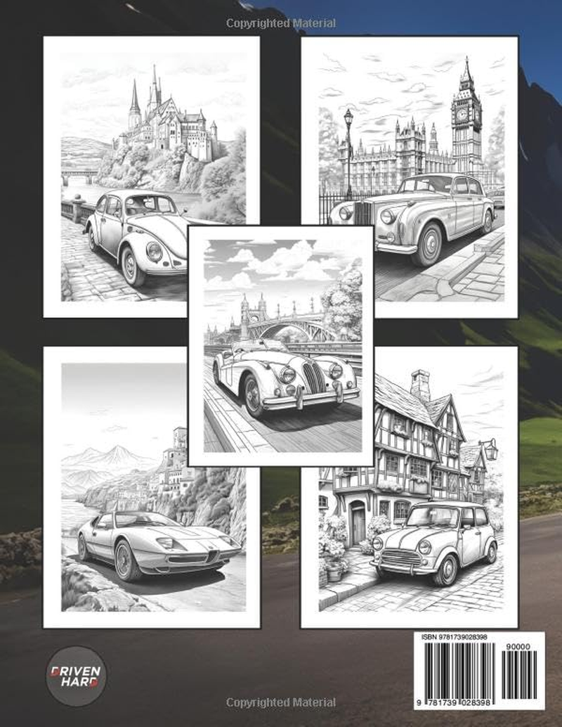 Classic Cars Colouring Book for Adults and Children of All Ages. Colour over 40 UK and European Vintage Cars and Trucks with Incredibly Detailed ... Mental Health in Adults, Teens and Seniors image number 1