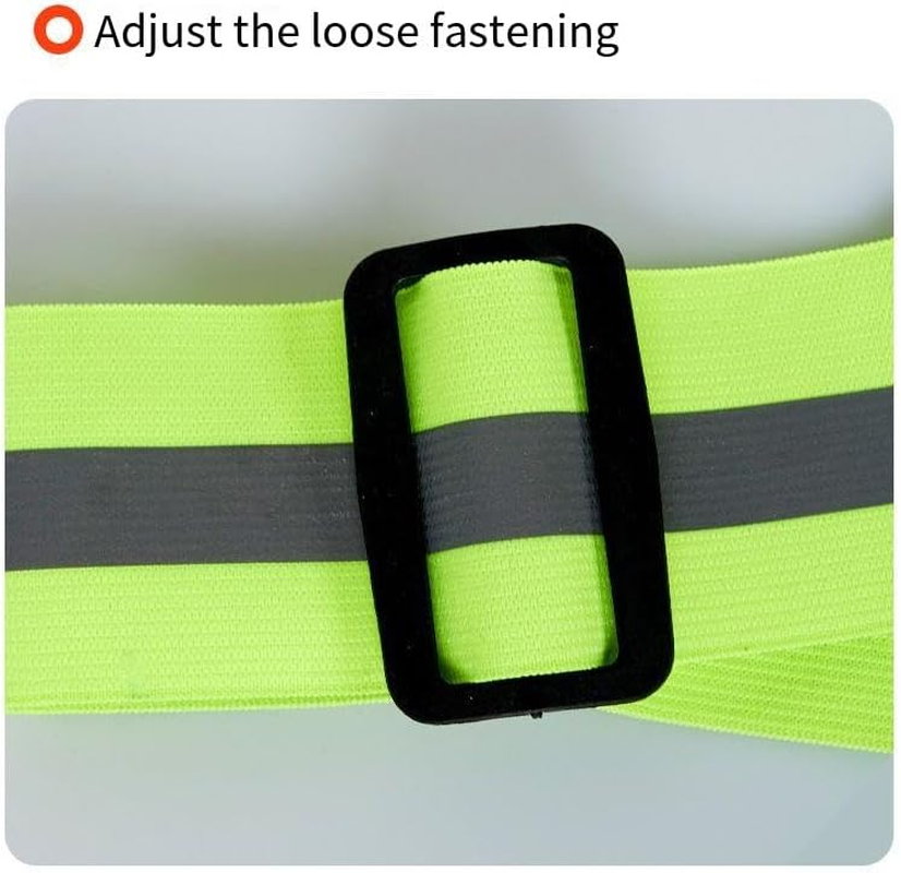 Reflective Running Vest 2 Pack, High Visibility Reflective Running Gear Night Cycling Walking Safety Vest Straps for Men Women